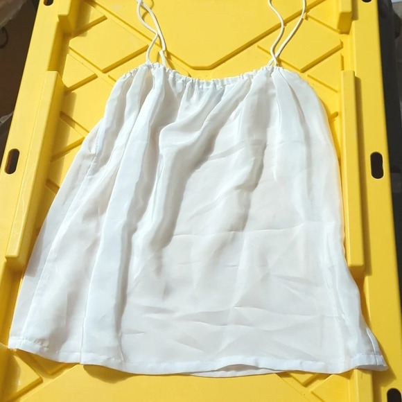 Christian Dior vintage pleated draped flowy tank top white - Picture 2 of 9